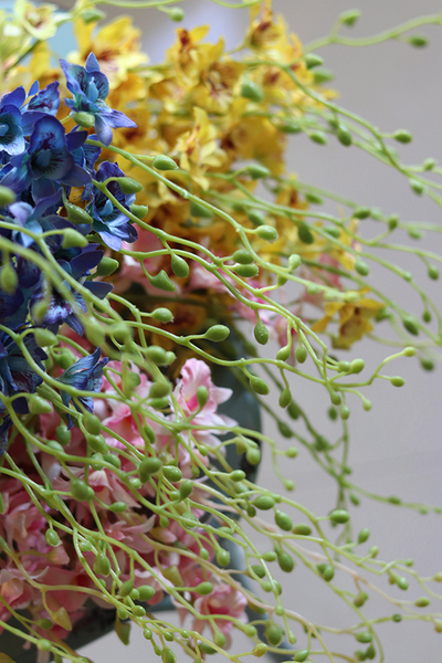 bukiet tajskiej orchidei, Multikolor, niebieska, 12szt, dł.67cm