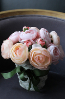 kosz z kwiatami Romantyczny Pełnik 25x25cm