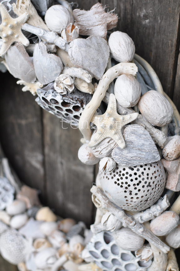 bardzo duży wianek dekoracyjny Sea, śr.50cm  