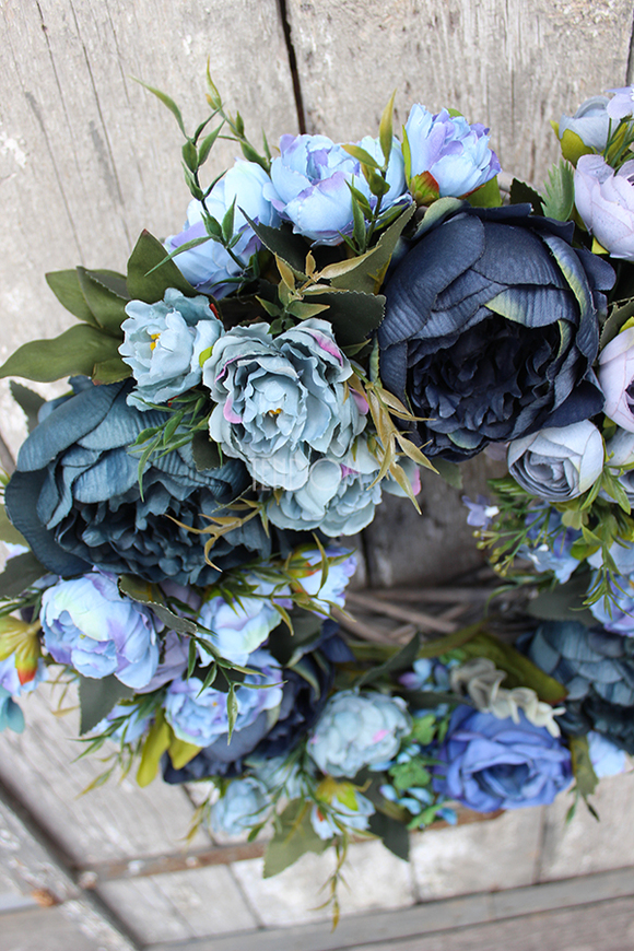 Caryca Katarzyna Navy Exclusive efektowny wianek na drzwi, śr.43cm