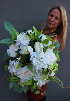 Modesta, kompozycja nagrobna w plastikowym naczyniu, wym.56x56x58cm