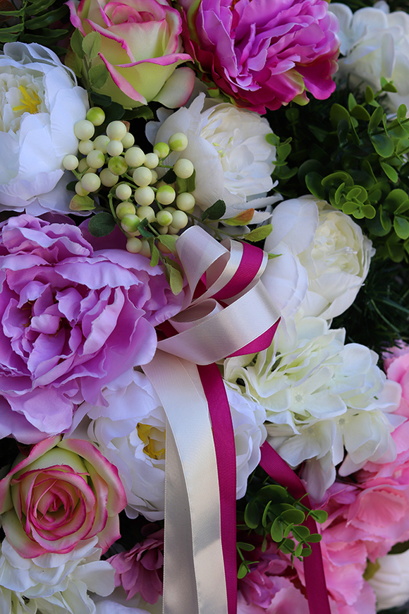 Nelia XXL, duża wiązanka nagrobna, dł.120cm