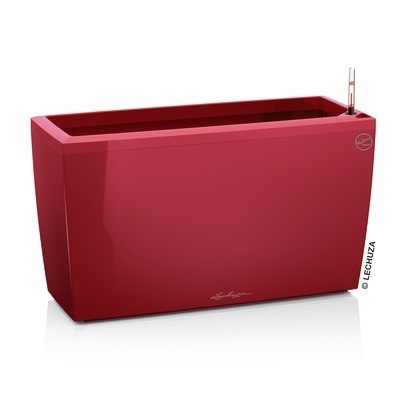 donica na kółkach z nawadnianiem, Cararo, czerwona, wym.43x75x30cm