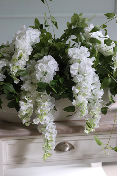 elegancka kompozycja kwiatowa, Wisterianna Laos, wym.44x90cm 