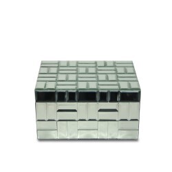 Daphne, szklana szkatułka na biżuterię, wym.10.5x21x15cm