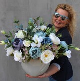 Albina II, kompozycja kwiatowa / bukiet w donicy Cinderella, wys. 54cm