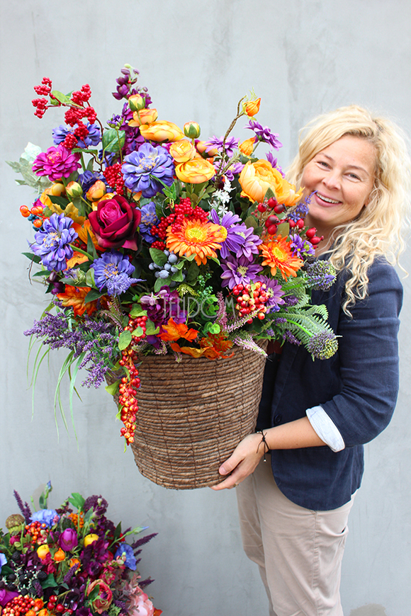 jesienny kosz Grande Autumn, wys.85cm