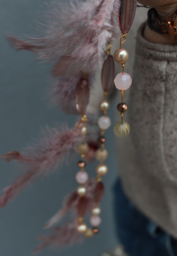 dekoracyjna zawieszka / łańcuszek na choinkę Gold Time, dł.88cm