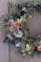 elegancki wianek wielkanocny, Green Canoe Pastels, śr.50cm