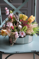 kompozycja wielkanocna w lustrzanym naczyniu, Wiosenny Zając, wym.25x32cm