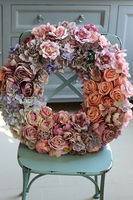 Bogactwo Natury Fiolet & Morela, duży wianek na drzwi, śr.50cm 