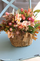 ciepły kosz pełen kwiatów, Yvena, wym.27x26x24cm 