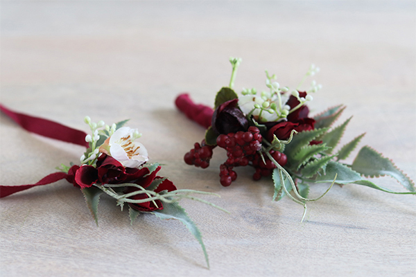 Kreonna, bransoletka + butonierka, komplet dekoracji