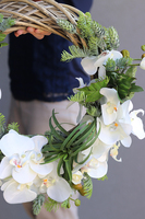 elegancki wianek na drzwi Orchidea & Chmiel, śr.42cm