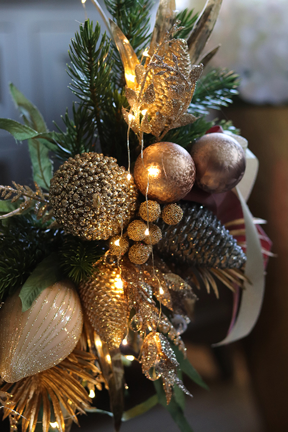 bożonarodzeniowy wianek, Złota Rezydencja Subtelle Premium, śr.47cm