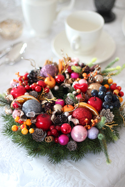 świąteczna dekoracja wianek Modern Winter, śr.27cm