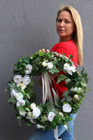 Agnes Premium, elegancki wianek na drzwi, śr.50cm  