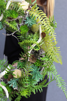 duży egzotyczny wianek, Wooden Style, śr.55cm