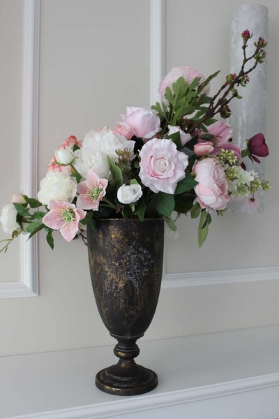 Carina, wysoka kompozycja w metalowym pucharze, wys.70cm