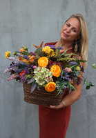 barwny kosz Jesienna Zorza, wym.64x44x44cm 