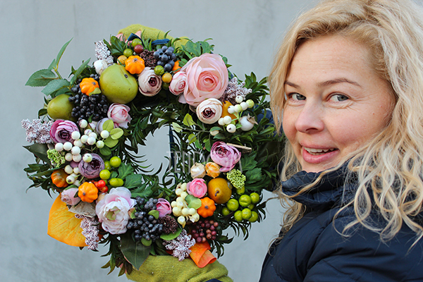 dekoracyjny, przepiękny wianek Freedom, śr.35cm