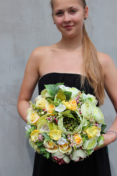 box / bukiet Flowerbox / kompozycja Sunny Summer, wys.32cm