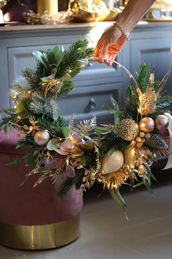 bożonarodzeniowy wianek, Złota Rezydencja Subtelle Premium, śr.47cm