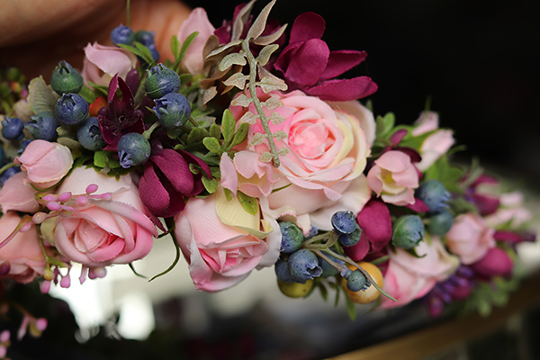 Amadeo, wianek na głowę z jagodami, rozmiar uniwersalny