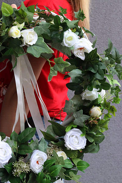 Agnes Premium, elegancki wianek na drzwi, śr.50cm  