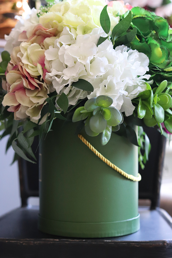 flowerbox Gertano w zielonym pudełku, wys.50cm