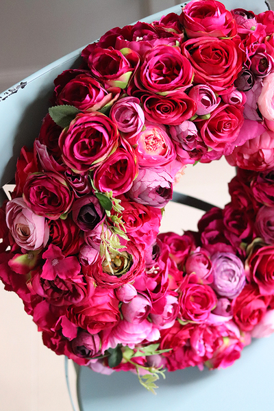 bardzo bogaty wianek na drzwi, Tivoli, śr.50cm 