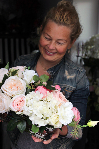 elegancka kompozycja kwiatowa / bukiet Pink Palladium 2, dł.55cm