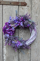 Fioletowa Mgła, wianek na drzwi, śr. 37cm