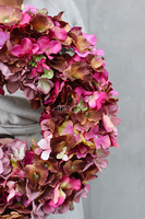 dekoracyjny wianek z hortensją, Jesienny Dom, śr.40cm 