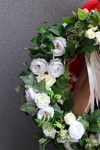 Agnes Premium, elegancki wianek na drzwi, śr.50cm  