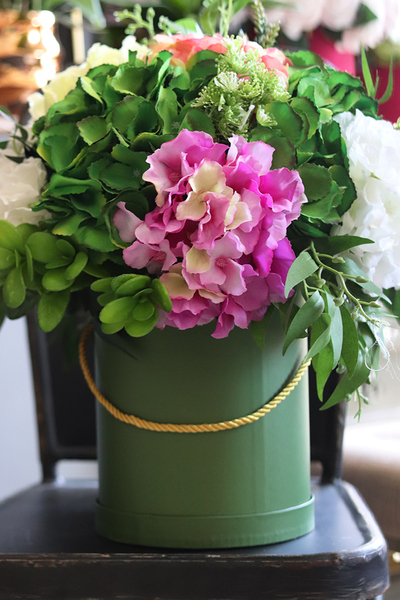 flowerbox Gertano w zielonym pudełku, wys.50cm