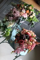 atrakcyjny wianek na drzwi na obręczy, Subtelle Spring, śr.56cm   