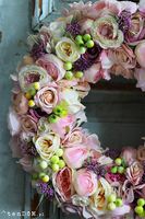 Editta, komplet kwiatowych dekoracji, wianek+bukiet 