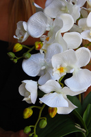 uroczy sztuczny storczyk w zdobionej donicy Kedra wys.43cm