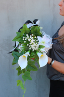 wianek dekoracja nagrobna Kalla 6 dł. 80cm, śr.30cm