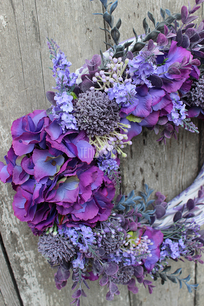 Fioletowa Mgła, wianek na drzwi, śr. 37cm