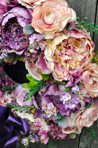 dekoracyjny, bardzo duży wianek na drzwi Silviana, śr. 50cm