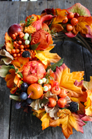jesienny wianek Liście, śr.36cm 