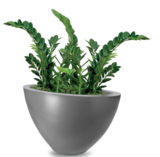 Fiberglass donica Queen Graphite 55x28x35cm