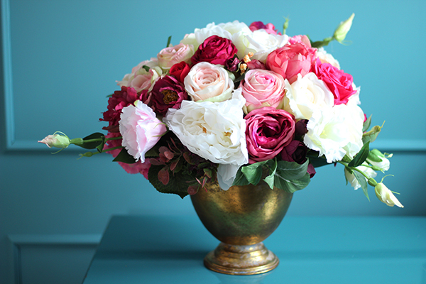 Milenia, ekskluzywna kompozycja w złotym pucharze, wys.38cm