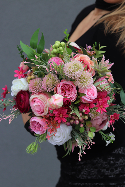 flowebox różowy Wiosenne Piękno II, wys.55cm