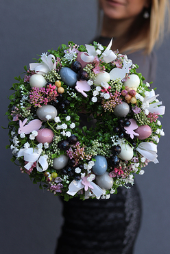 Relossa, gęsty wianek na drzwi, śr. 30cm