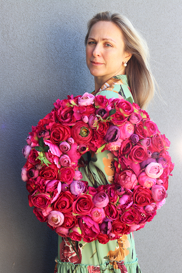 bardzo bogaty wianek na drzwi, Tivoli, śr.45cm