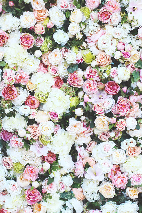 jednostronna ściana kwiatowa, Maria Antonina, wym. 50x50cm