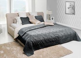 Exclusive velvetowa narzuta czarna 240x220 cm 